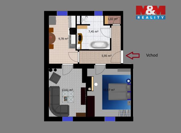 Prodej bytu 2+1, Kolín - Kolín II, Bachmačská, 50 m2