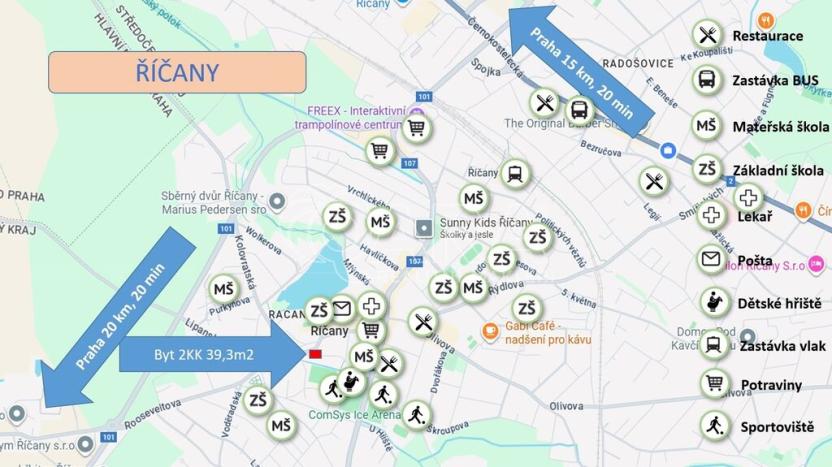 Prodej bytu 2+kk, Říčany, Rooseveltova, 39 m2