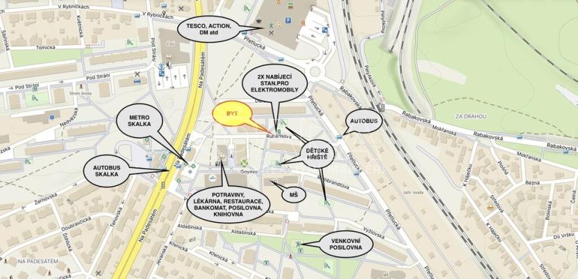 Pronájem bytu 2+kk, Praha - Strašnice, Rubensova, 38 m2