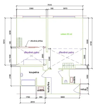 Prodej bytu 2+kk, Praha - Holešovice, Veverkova, 55 m2