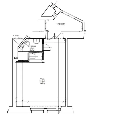 Pronájem bytu 1+kk, Praha - Staré Město, Martinská, 32 m2