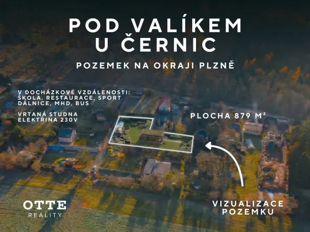 Prodej pozemku pro bydlení, Plzeň, Pod Valíkem, 879 m2