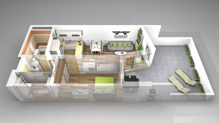 Pronájem bytu 2+kk, Praha - Prosek, Kytlická, 53 m2