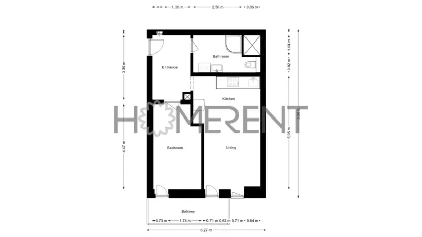 Prodej bytu 2+kk, Praha - Holešovice, Jankovcova, 43 m2