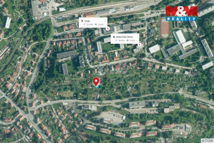 Prodej zahrady, Český Krumlov, Na Svahu, 323 m2