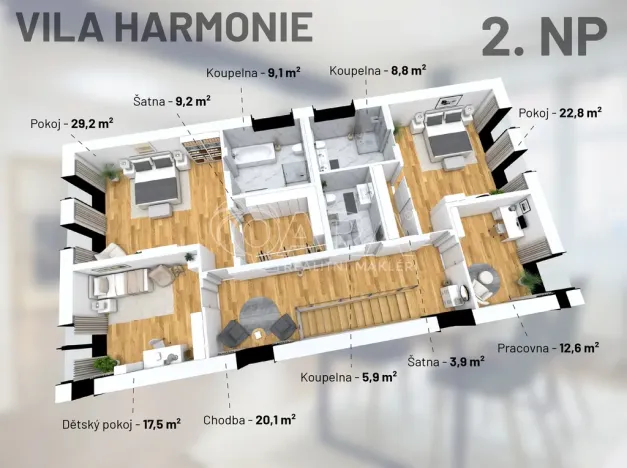 Pronájem rodinného domu, Vestec, V Lukách, 313 m2