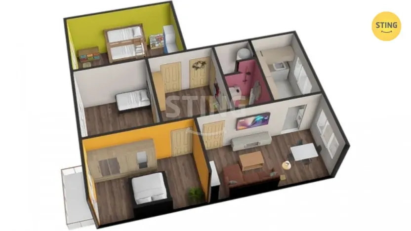 Prodej bytu 4+1, Velké Meziříčí, Bezděkov, 91 m2