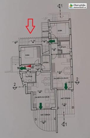 Prodej bytu 2+kk, Lun, Chorvatsko, 70 m2