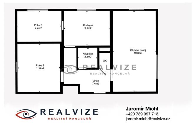Prodej bytu 3+1, Dříteň, 66 m2