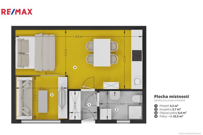 Prodej bytu 1+kk, Praha - Vinohrady, Rubešova, 36 m2