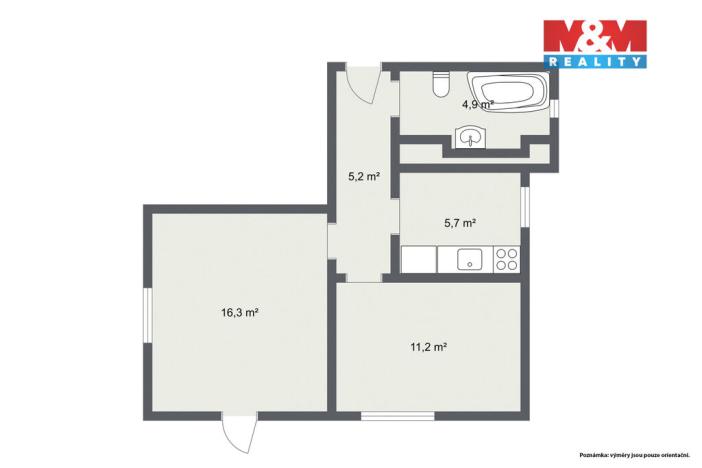 Prodej bytu 2+1, Karlovy Vary - Bohatice, Na Výšině, 45 m2