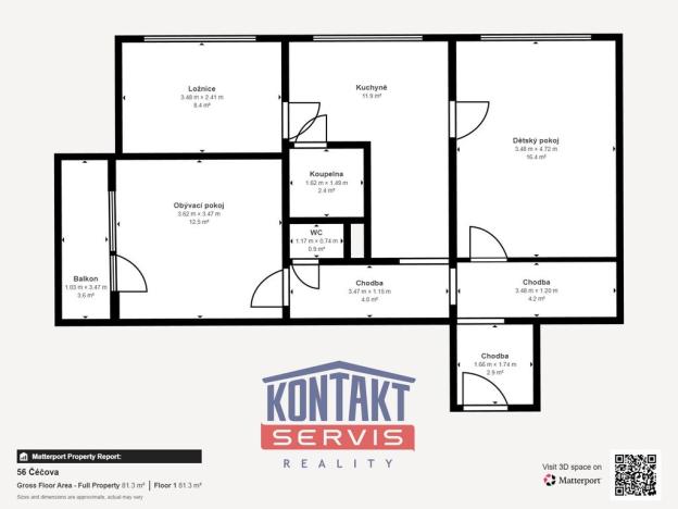 Prodej bytu 3+1, České Budějovice, Čéčova, 65 m2