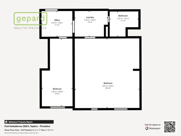 Prodej bytu 2+kk, Teplice - Prosetice, Pod hvězdárnou, 47 m2