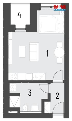 Prodej bytu 1+kk, Brandýs nad Labem-Stará Boleslav, Dřevčická, 35 m2
