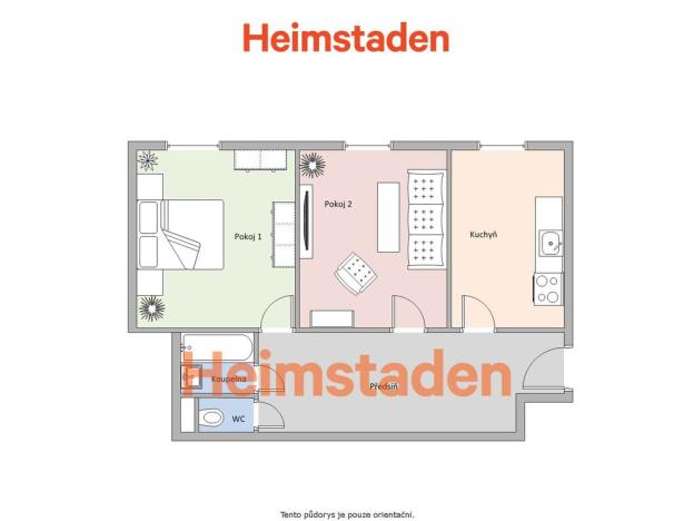 Pronájem bytu 2+1, Havířov - Město, Jana Wericha, 55 m2