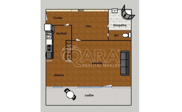 Prodej bytu 1+1, Praha - Bohnice, Poznaňská, 56 m2