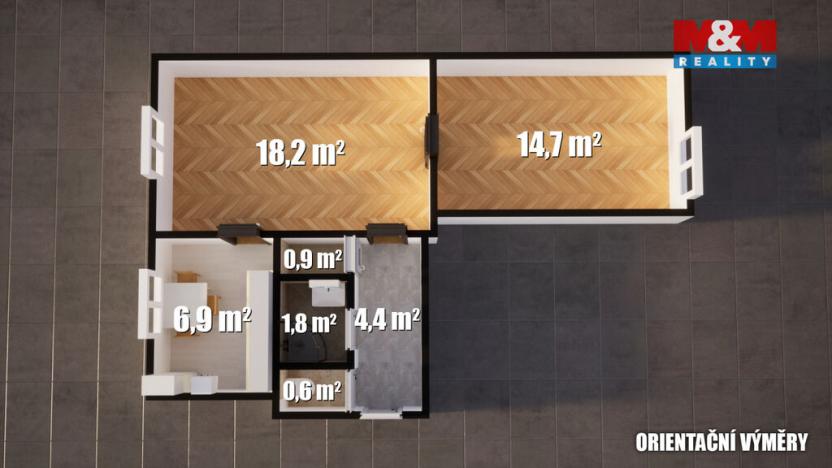Prodej bytu 2+1, Rumburk - Rumburk 1, Třída 9. května, 48 m2