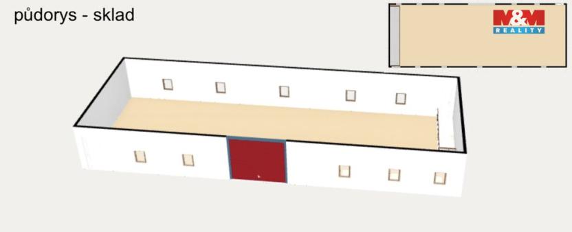 Prodej skladu, Kostelec nad Orlicí, 1100 m2