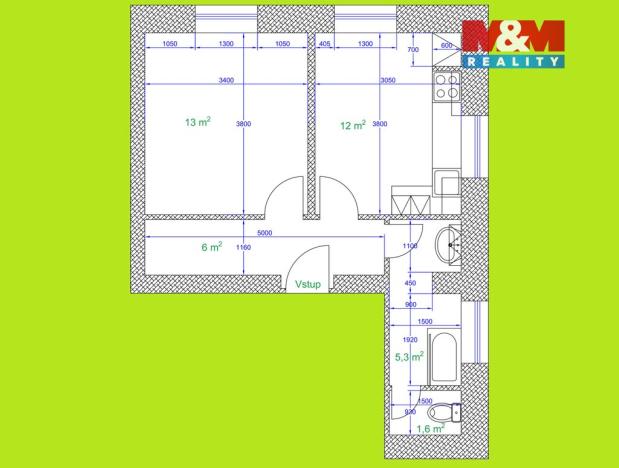 Prodej bytu 1+1, Soutice, 40 m2