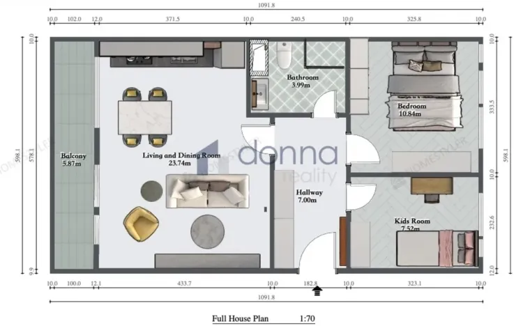 Pronájem bytu 3+kk, Praha, Rumburská, 54 m2