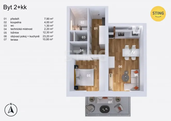 Prodej bytu 2+kk, Opava, Slezská, 51 m2