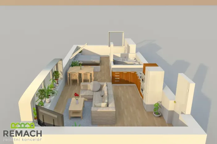 Pronájem bytu 2+kk, Staré Město, Hradišťská, 51 m2