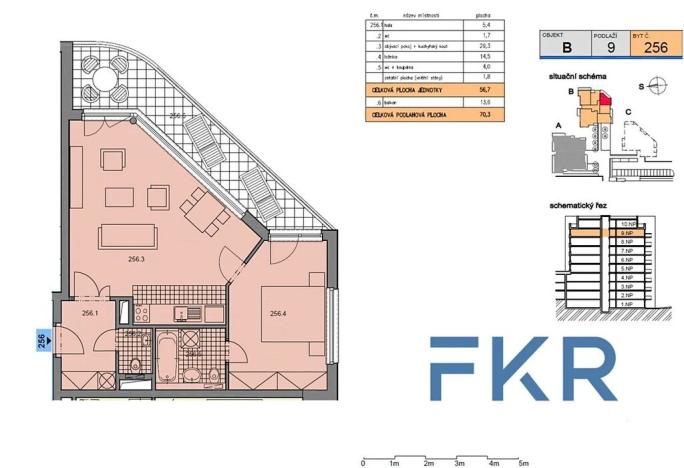 Pronájem bytu 2+kk, Praha - Vokovice, K Červenému vrchu, 70 m2
