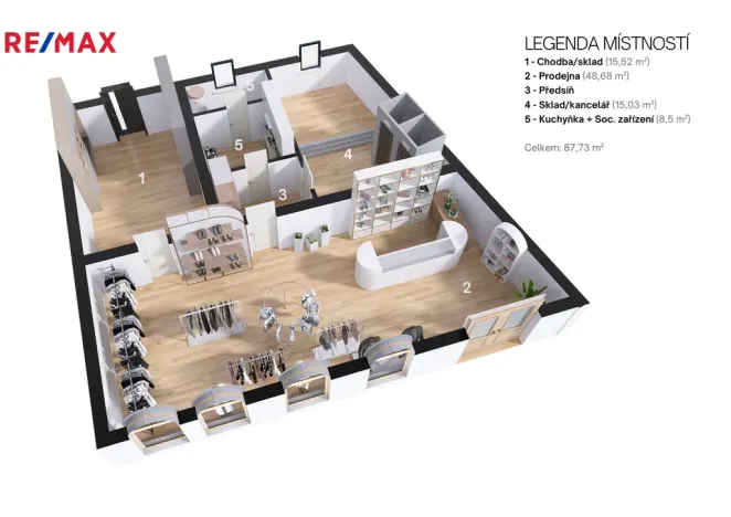 Pronájem obchodního prostoru, Praha - Nové Město, Lípová, 92 m2