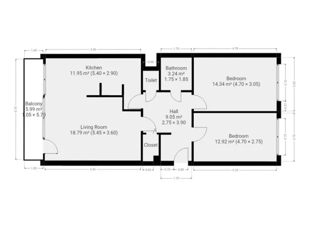 Pronájem bytu 3+1, Praha - Záběhlice, Dunická, 73 m2