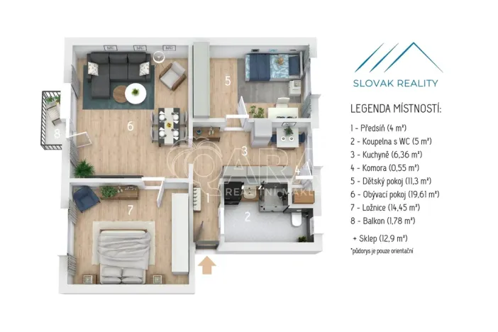 Prodej bytu 3+1, Fulnek, Kpt. Jaroše, 67 m2