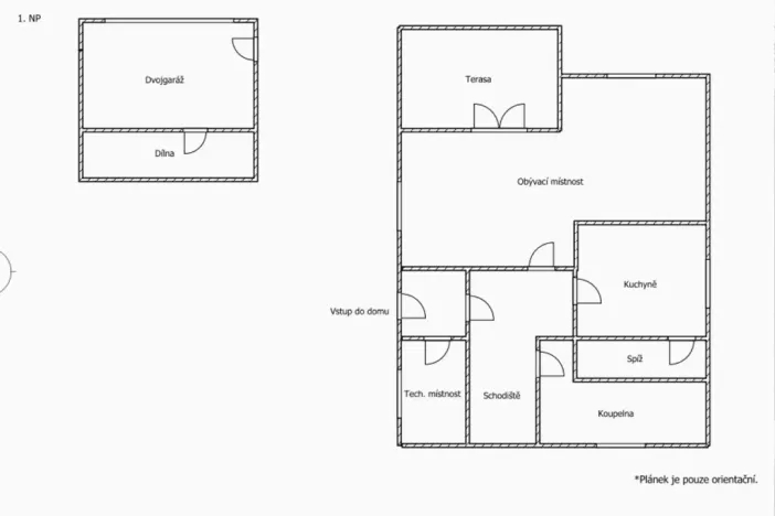 Pronájem rodinného domu, Kyšice, V. Vlčka, 222 m2