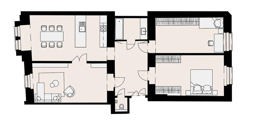 Pronájem bytu 4+kk, Praha, Křižíkova, 111 m2