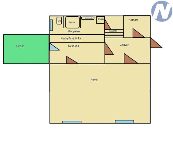 Pronájem bytu 1+1, Vimperk, Svornosti, 45 m2