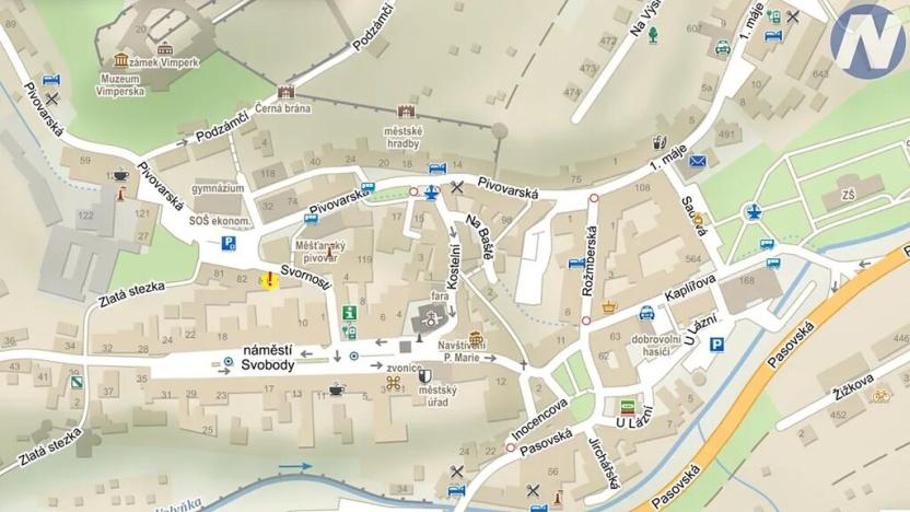 Pronájem bytu 1+1, Vimperk, Svornosti, 45 m2