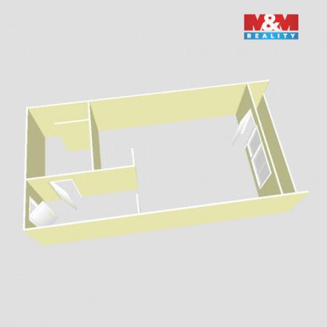 Pronájem bytu 1+kk, Klášterec nad Ohří, Budovatelská, 25 m2