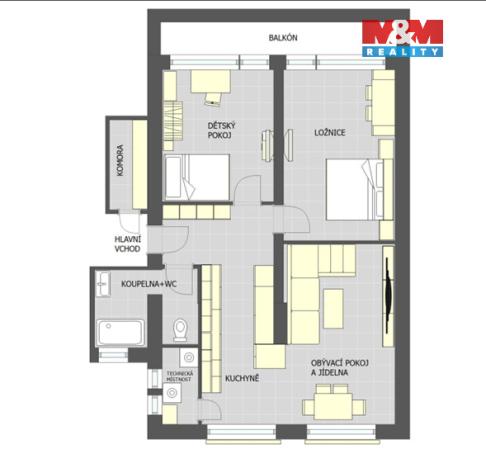 Prodej bytu 3+1, Vražkov, 80 m2