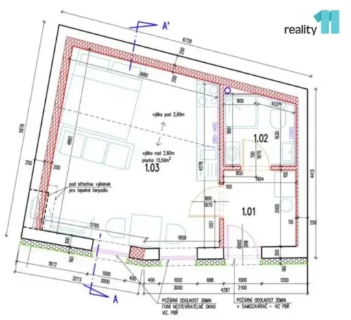 Pronájem bytu 1+kk, Praha - Michle, Michelská, 34 m2