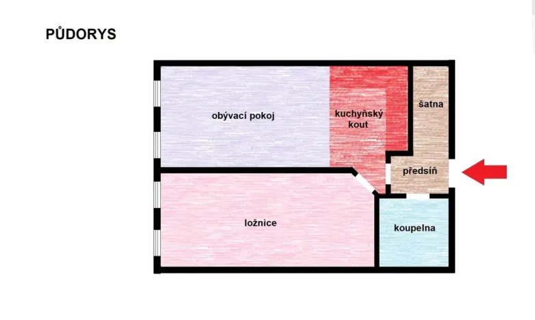 Pronájem bytu 2+kk, Unhošť, Na Čeperce, 47 m2
