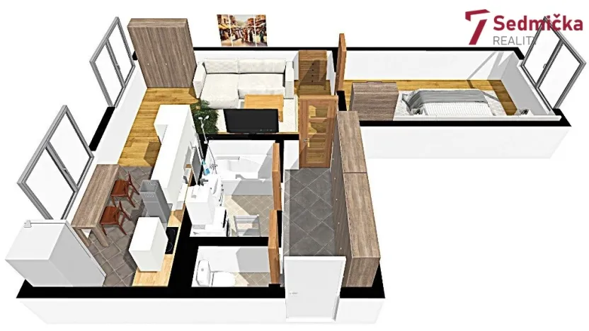 Prodej bytu 2+kk, Vlachovice, 56 m2