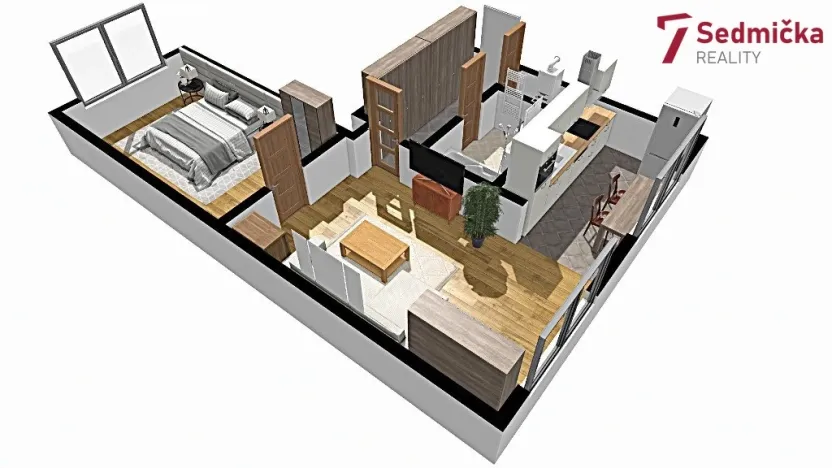 Prodej bytu 2+kk, Vlachovice, 56 m2