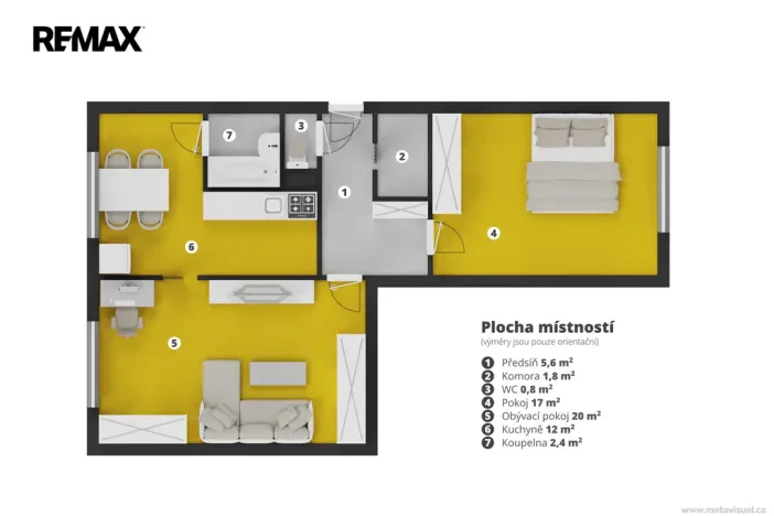 Prodej bytu 2+1, Chlumec, Krušnohorská, 64 m2