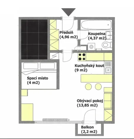 Prodej bytu 1+kk, Praha - Troja, Hnězdenská, 38 m2