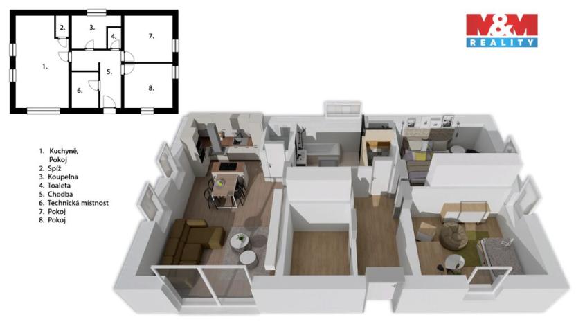 Prodej rodinného domu, Nechanice - Suchá, 85 m2