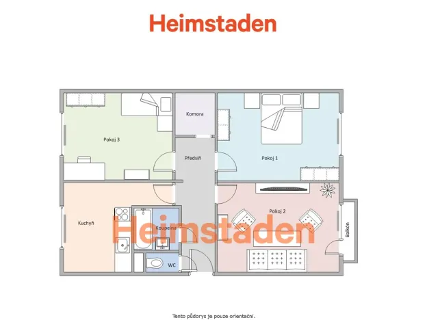 Pronájem bytu 3+1, Ostrava - Poruba, Jana Ziky, 77 m2