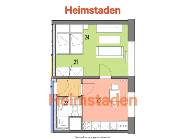 Pronájem bytu 1+1, Frýdek-Místek - Místek, Československé armády, 35 m2