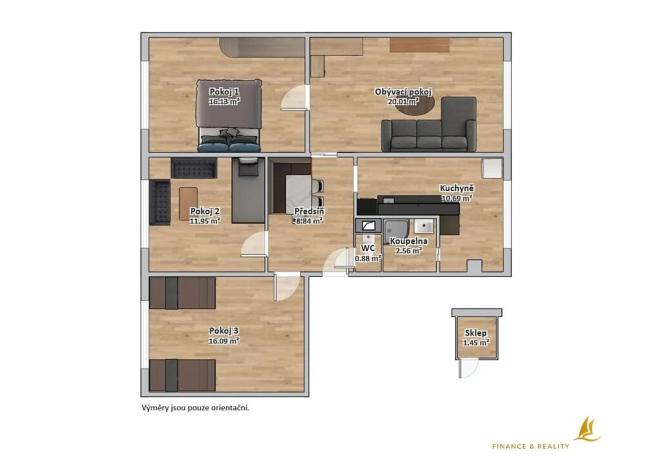 Prodej bytu 4+1, Plzeň, Vojanova, 88 m2