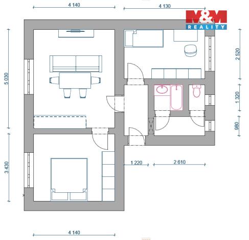 Prodej bytu 2+1, Bor - Vysočany, 63 m2