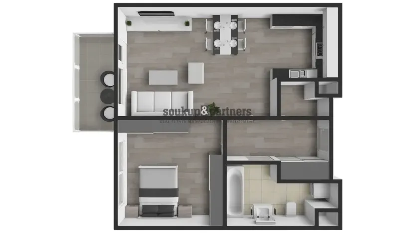 Pronájem bytu 2+kk, Praha - Prosek, Čakovická, 54 m2