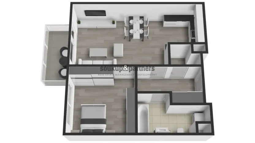 Pronájem bytu 2+kk, Praha - Prosek, Čakovická, 54 m2