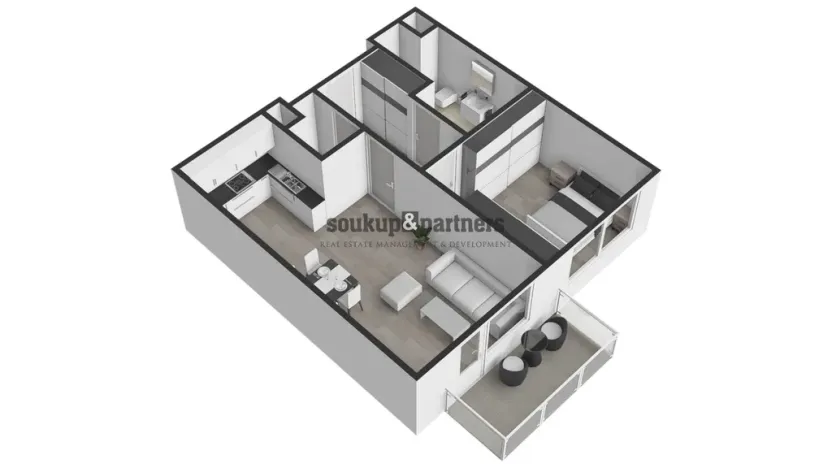 Pronájem bytu 2+kk, Praha - Prosek, Čakovická, 54 m2